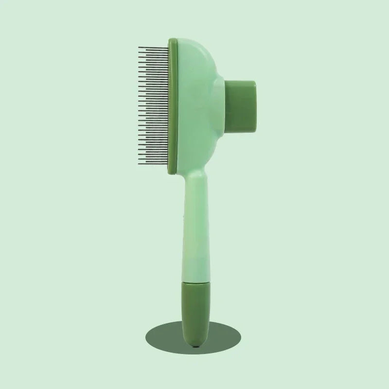 Self-Cleaning Cat Grooming Brush – One-Click Hair Removal Slicker Brush