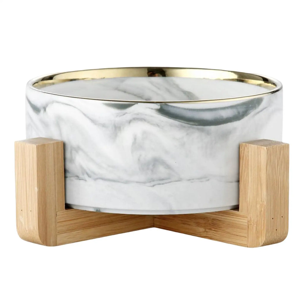 Elevated Ceramic Cat Bowl Set — Food & Water