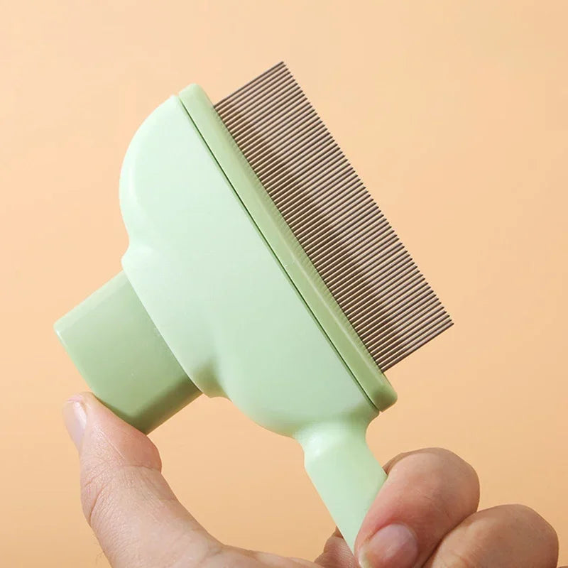 Self-Cleaning Cat Grooming Brush – One-Click Hair Removal Slicker Brush