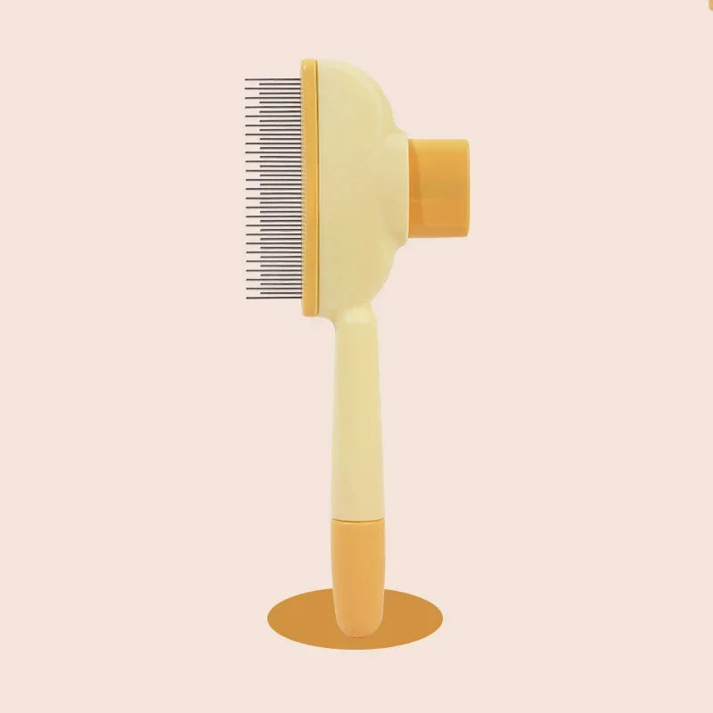 Self-Cleaning Cat Grooming Brush – One-Click Hair Removal Slicker Brush