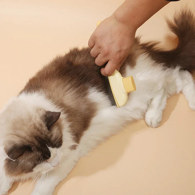Self-Cleaning Cat Grooming Brush – One-Click Hair Removal Slicker Brush