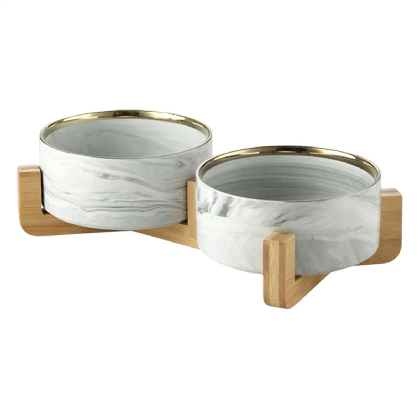 Elevated Ceramic Cat Bowl Set — Food & Water