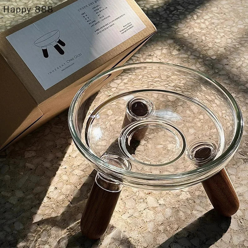 Elevated Transparent Cat Bowl