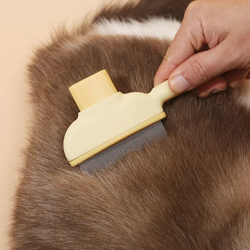 Self-Cleaning Cat Grooming Brush – One-Click Hair Removal Slicker Brush